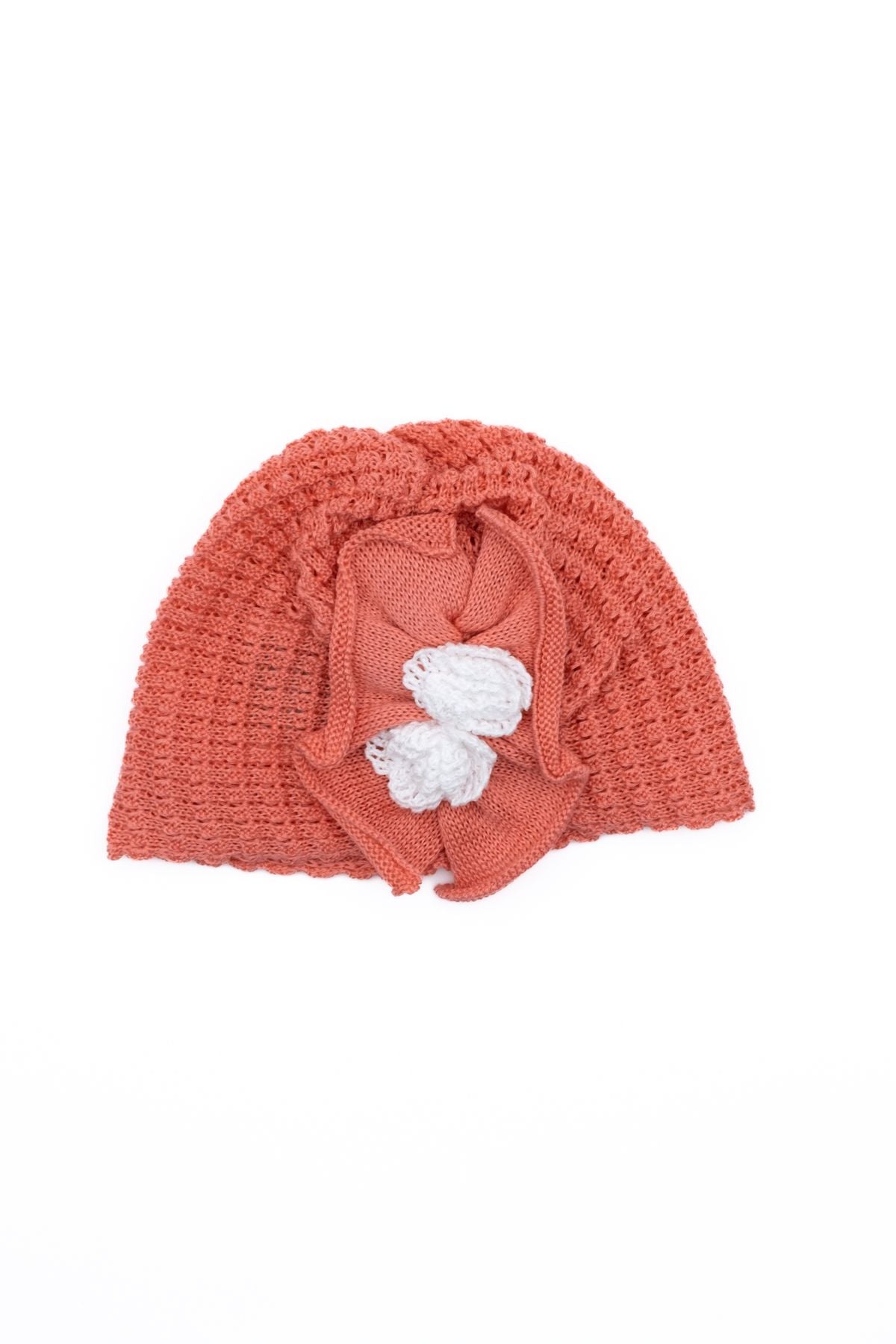 Cuffia Rose bianche Neonata CORALLO EL16TB -  NANU' BABY