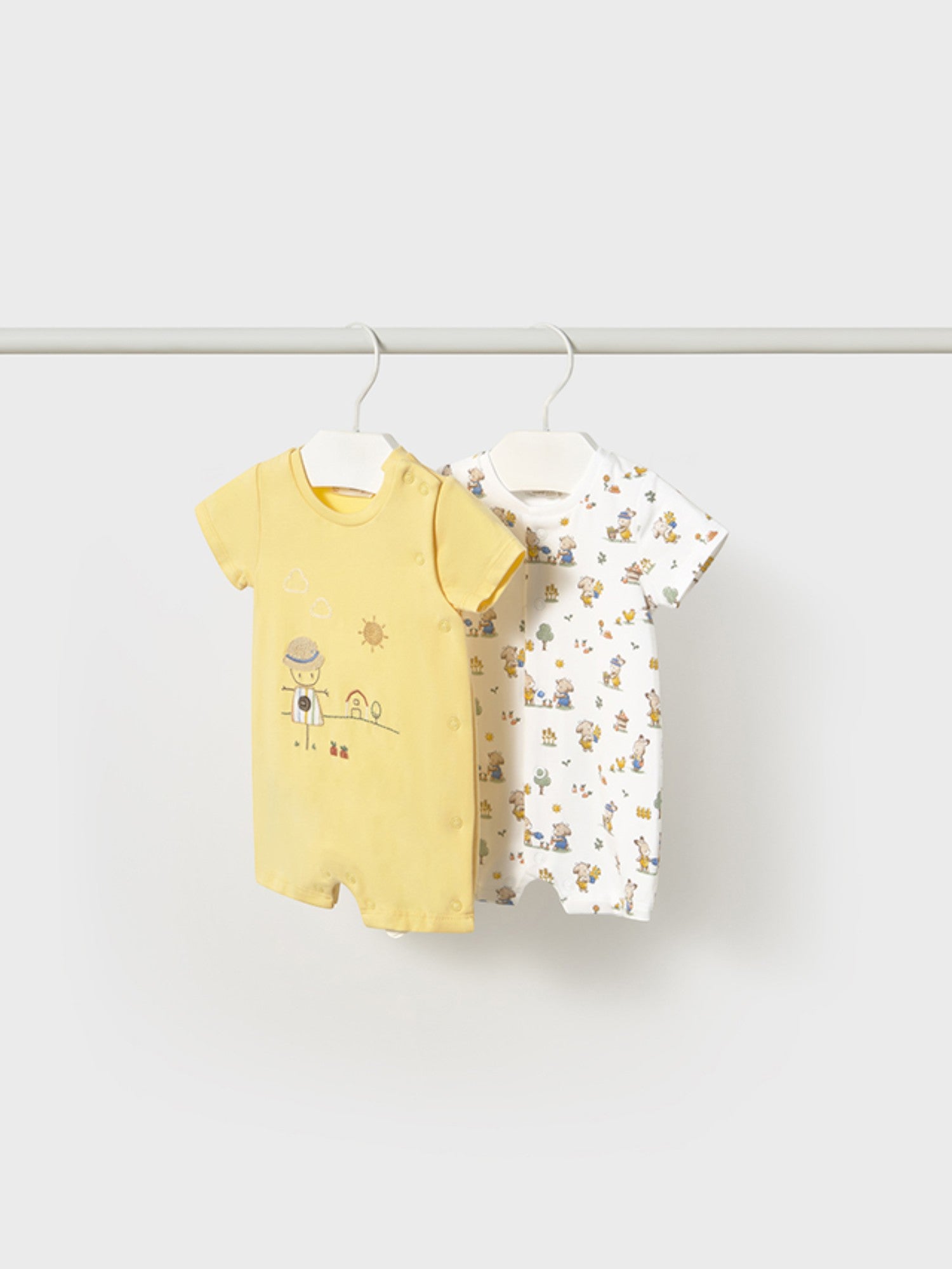 Set 2 pagliaccetti corti Bimbo GIALLO 1707 /G -  NANU' BABY