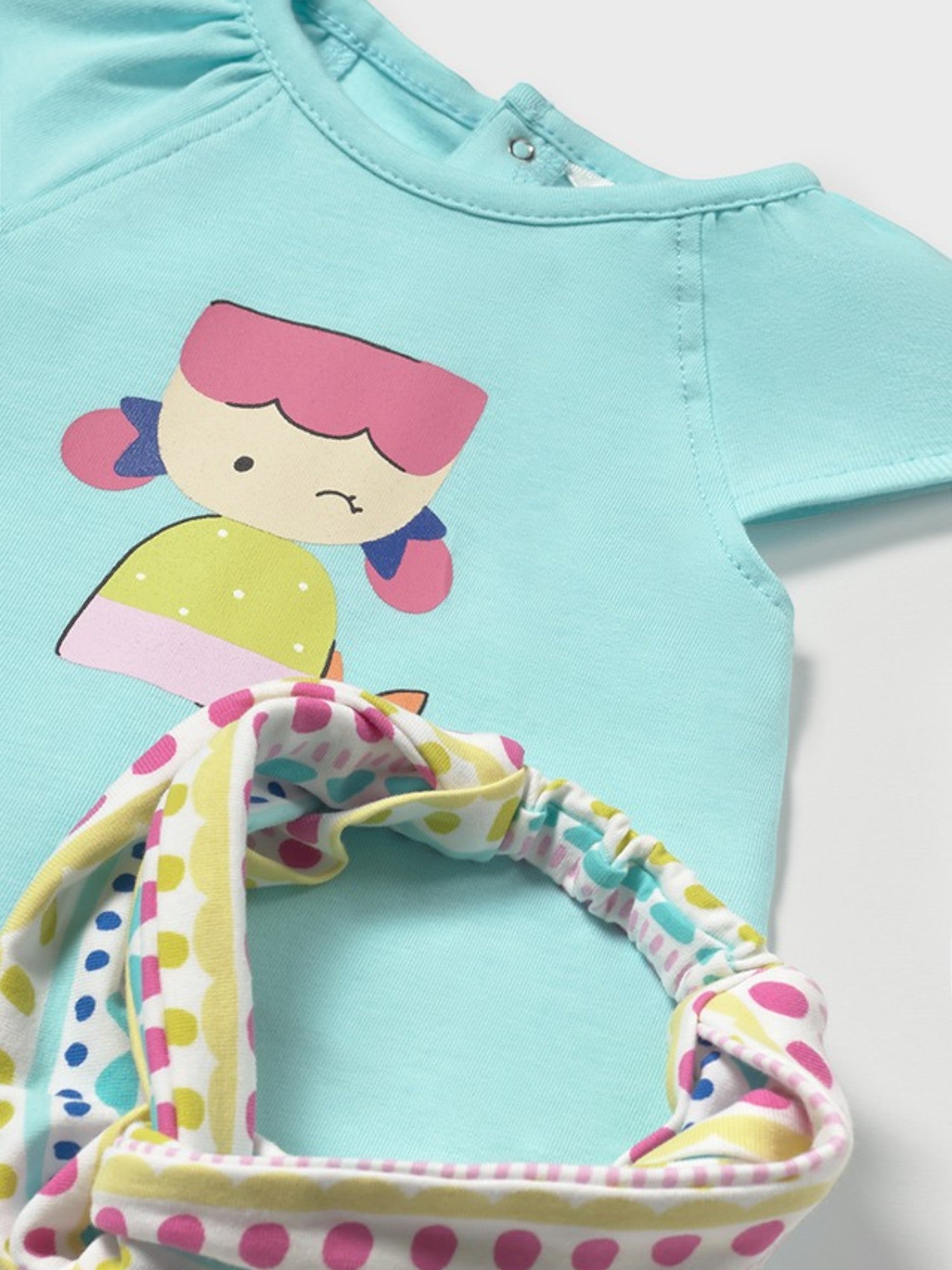 Completo leggings capri e cerchietto Bimba VERDE 1763 -  NANU' BABY