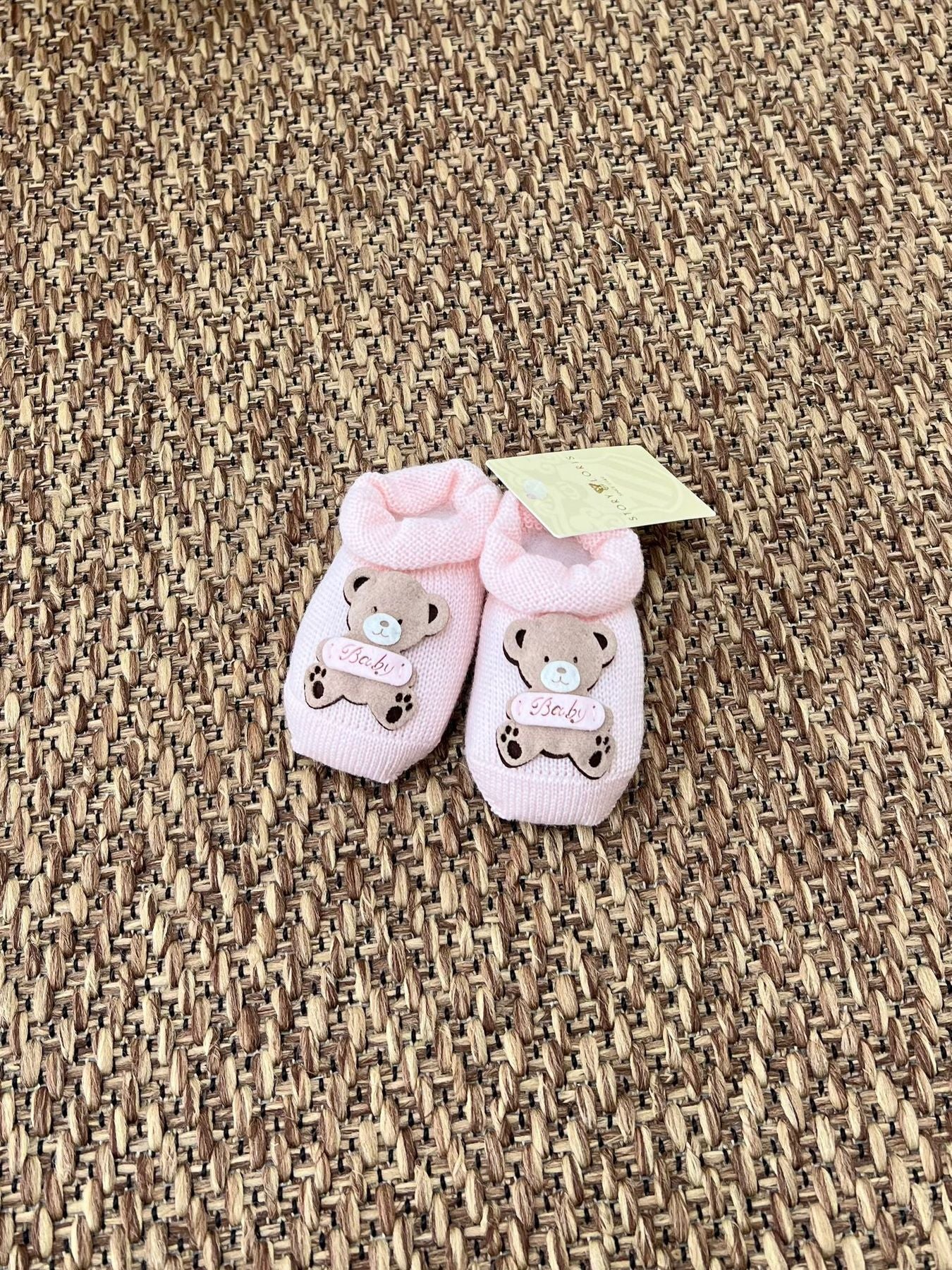 Babbucce Orsetto Baby Neonata ROSA 2835/1R -  NANU' BABY