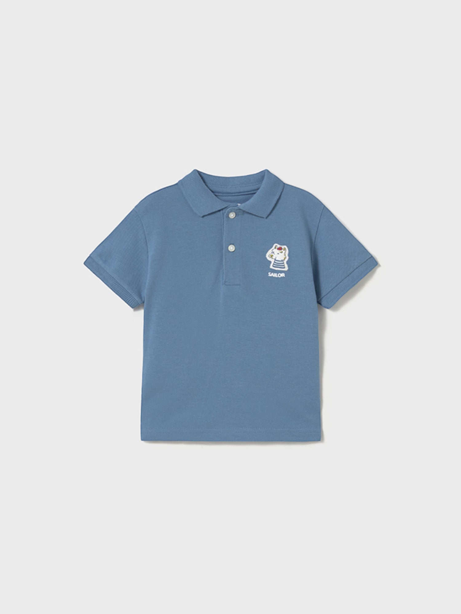 Polo m/c applique Bimbo AZZURRO 1108/62 -  NANU' BABY