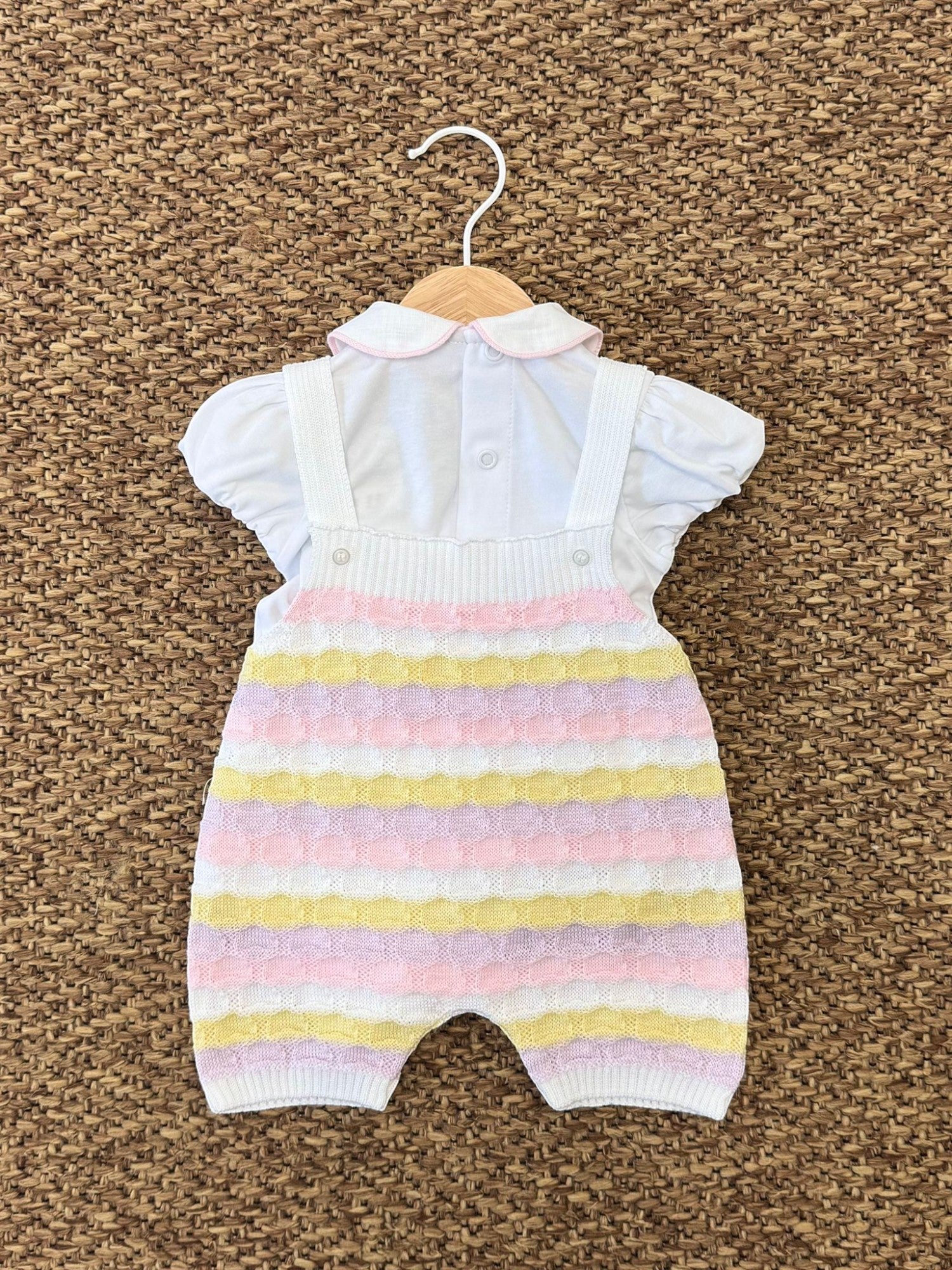 Completo Salopette e body m/c Bimba BIANCO EB1530/G -  NANU' BABY