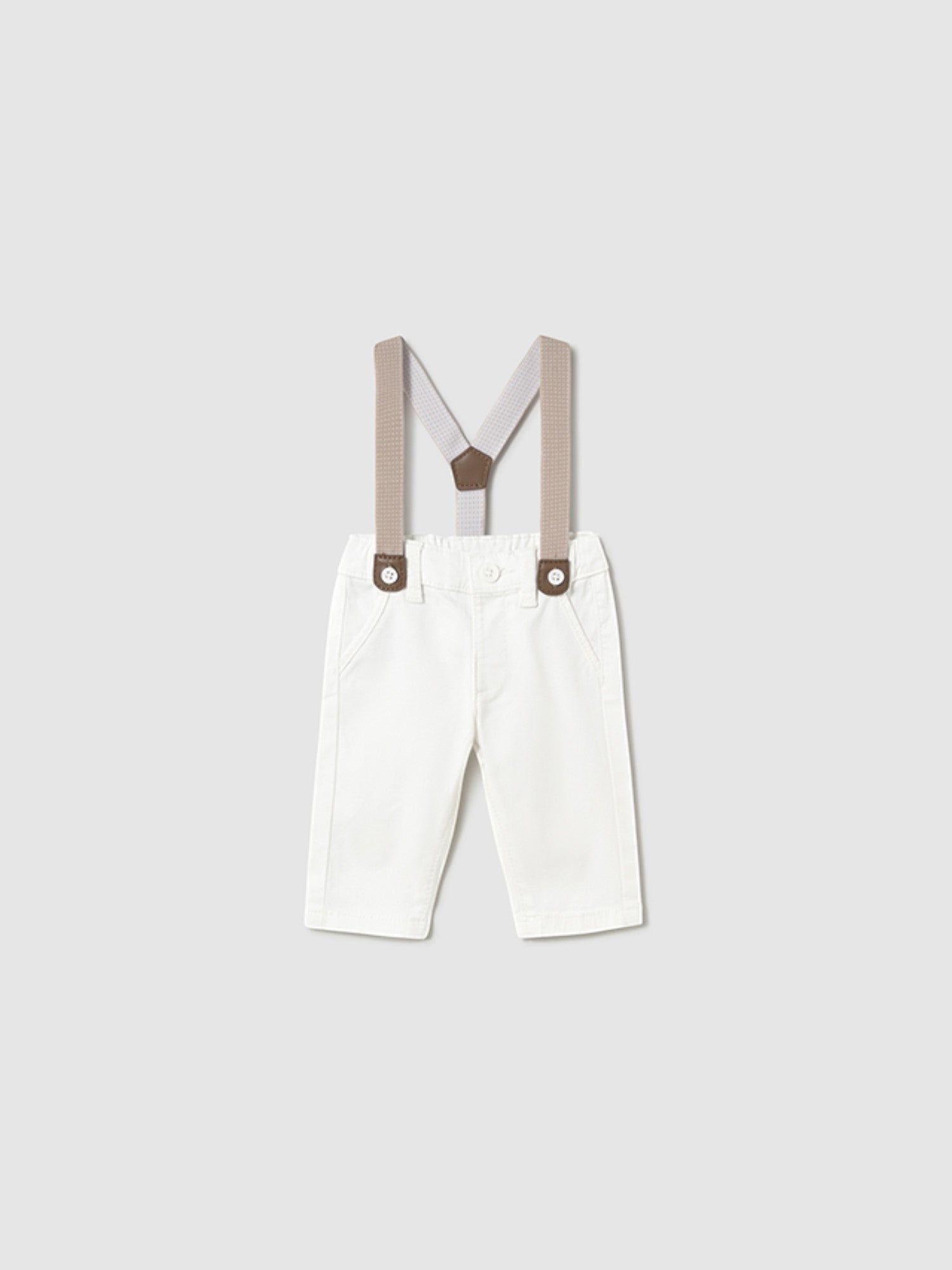 Pantalone lungo twill Bimbo BIANCO 1561 /B -  NANU' BABY