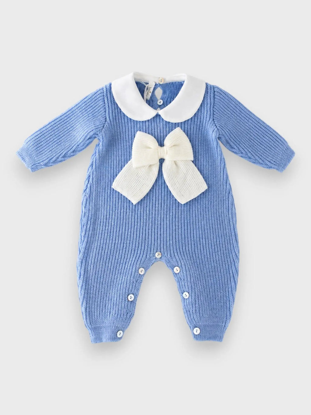 Tutina Neonato Azzurro MAGLIA INGLESE FIOCCO 344/5630 by BABY LORD
