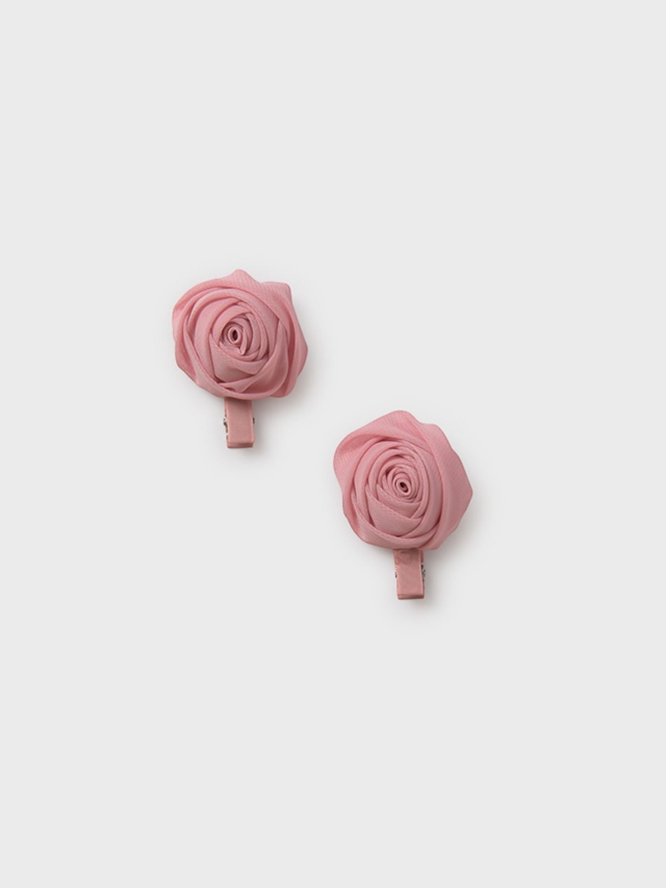 Set 2 fermagli fiori chiffon  ROSA 5411/B -  NANU' BABY
