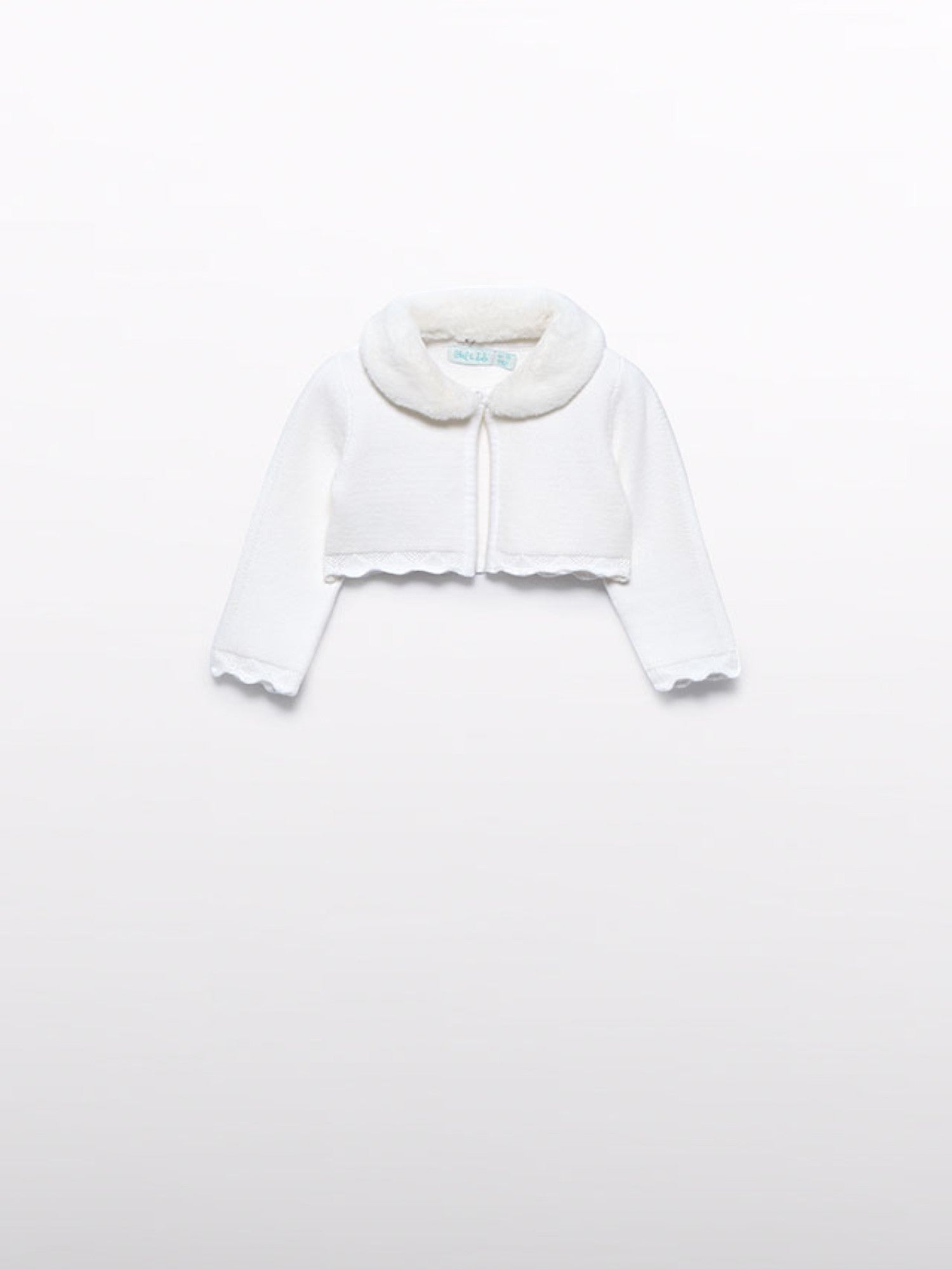 Cardigan tricot colletto pell Bimba PANNA 5817/10 -  NANU' BABY
