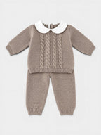 Completo nascita Neonato Ecru BRAIDING 516/E by BABY LORD