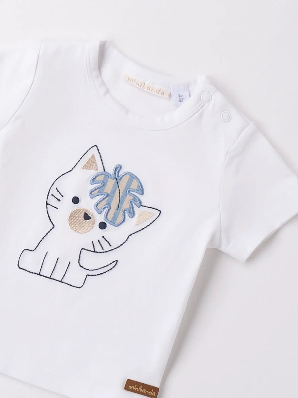 T-shirt Bimbo Bianco 3B609/0113 by MINIBANDA