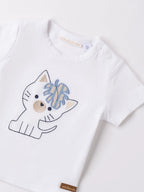 T-shirt Bimbo Bianco 3B609/0113 by MINIBANDA