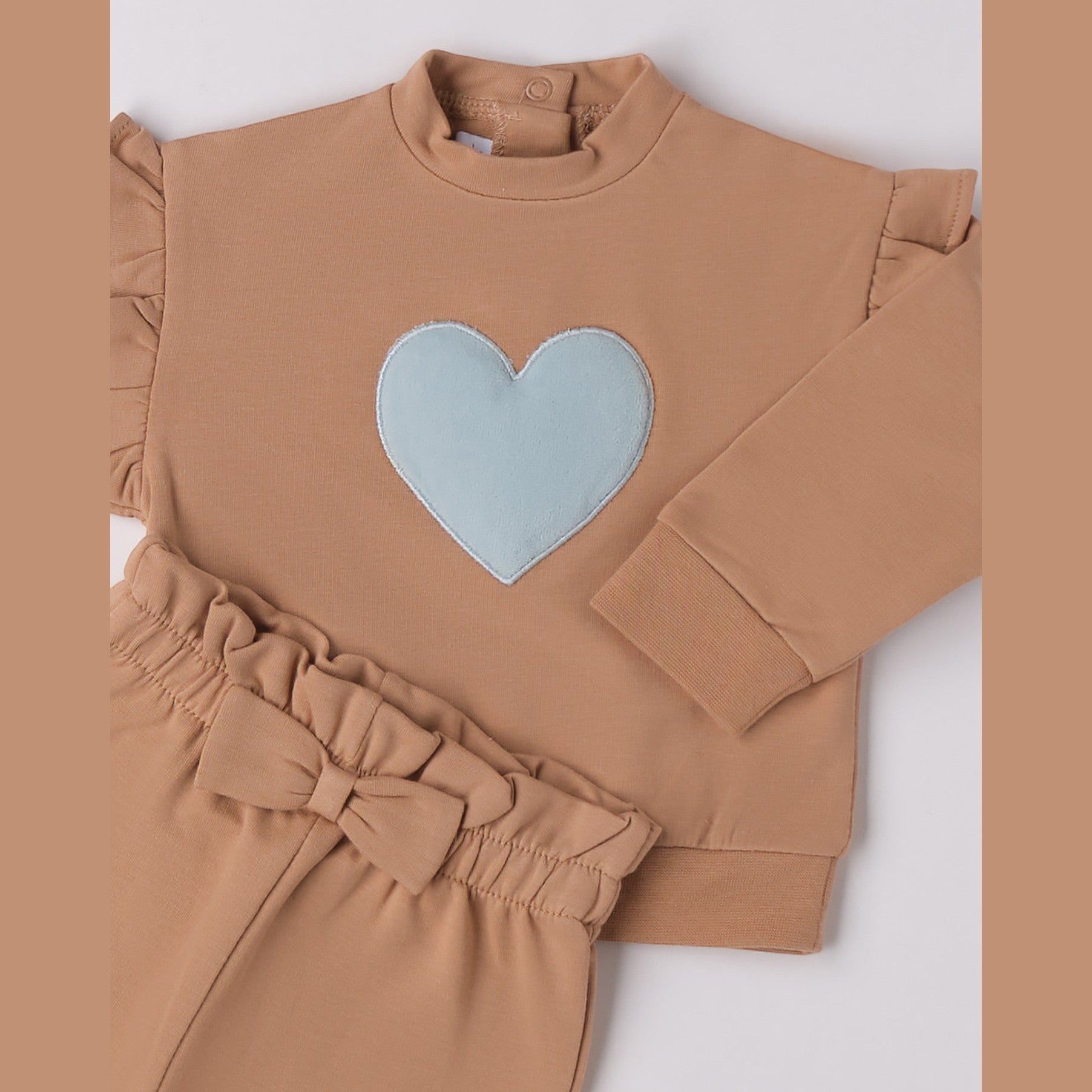 Tuta Jogging Due Pezzi Bimba Beige 3F776/945 -  NANU' BABY