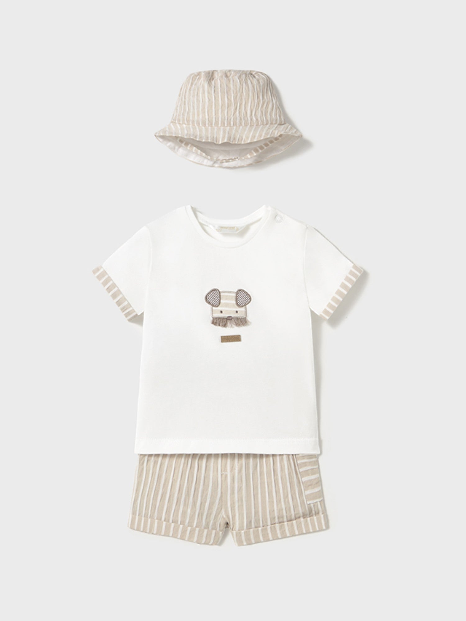 Completo pantalone maglietta  cappe Bimbo AVORIO 1201 /A -  NANU' BABY