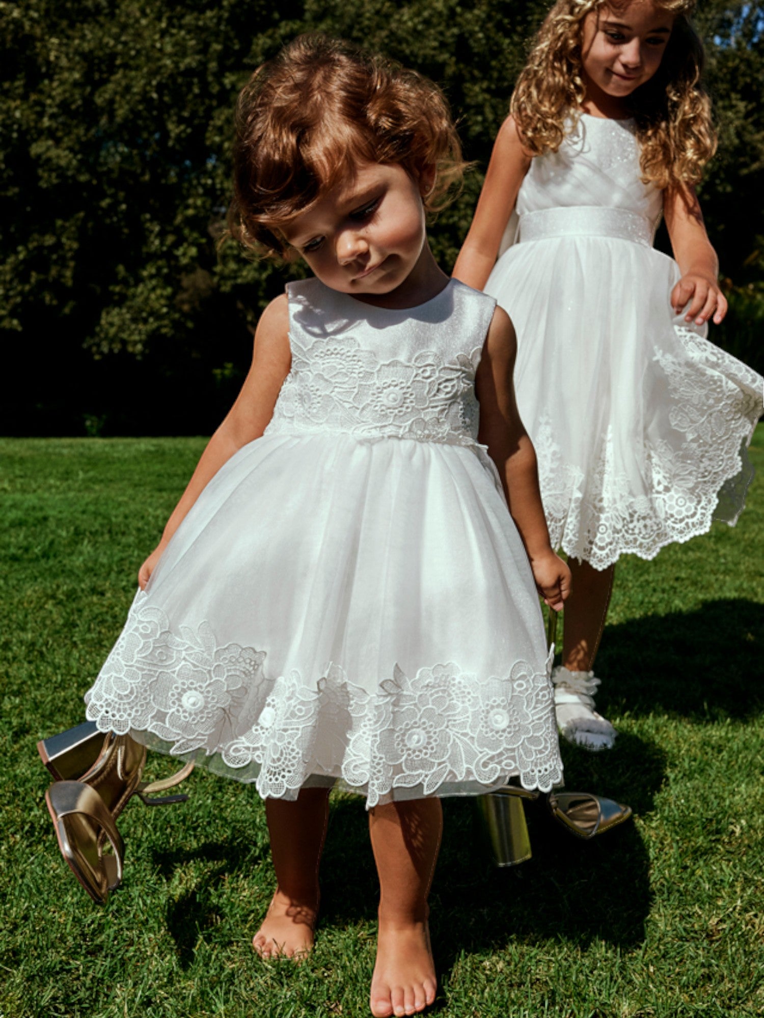 Abito  tulle guipure Bimba PANNA 5005 /7 -  NANU' BABY