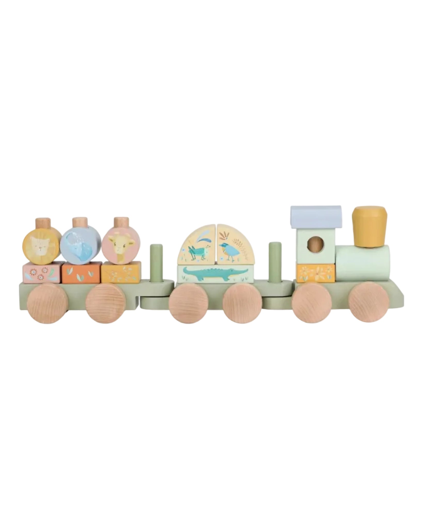 Treno a blocchi in legno Multicolore LD7435 by LITTLE DUTCH