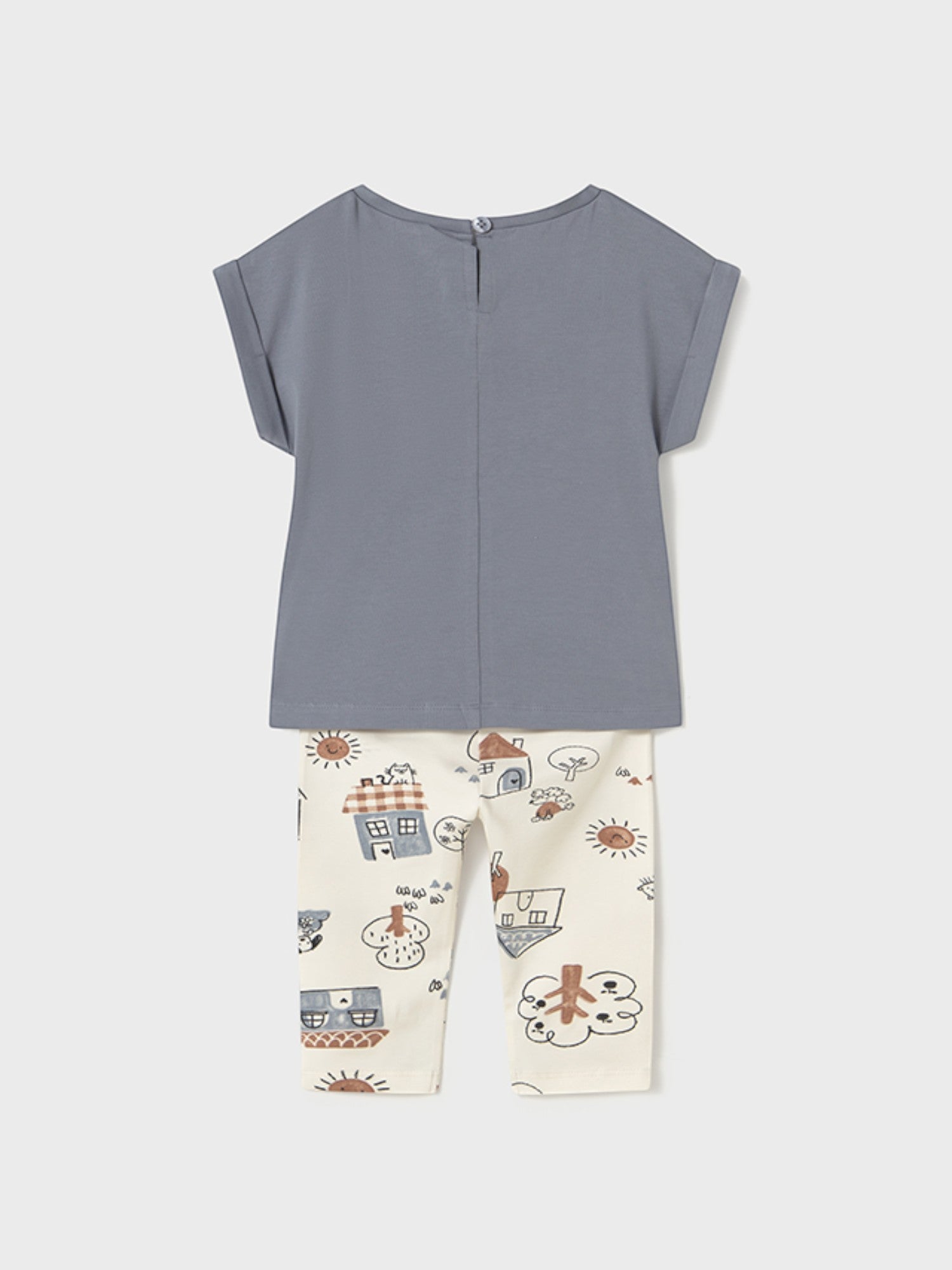 Comp.leggings stampato Bimba GRIGIO 1738/33 -  NANU' BABY