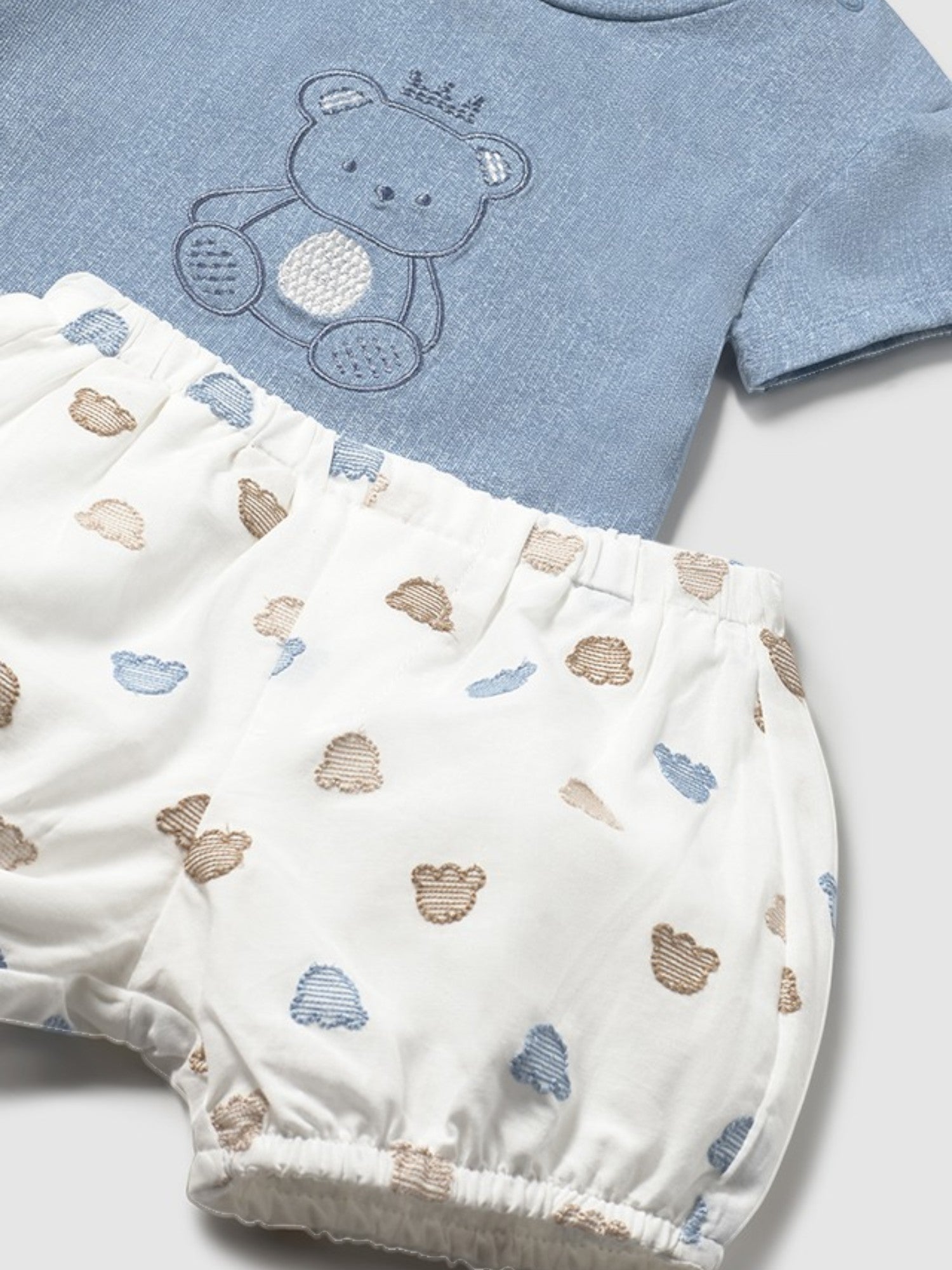 Completo pantalone  corto Bimbo AZZURRO 1204 /A -  NANU' BABY