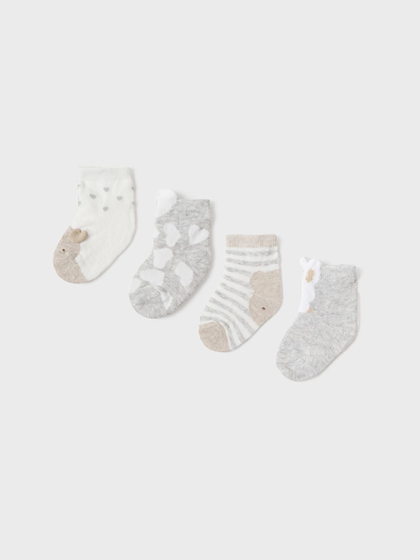 Set 4 calze  BEIGE 9711/L -  NANU' BABY