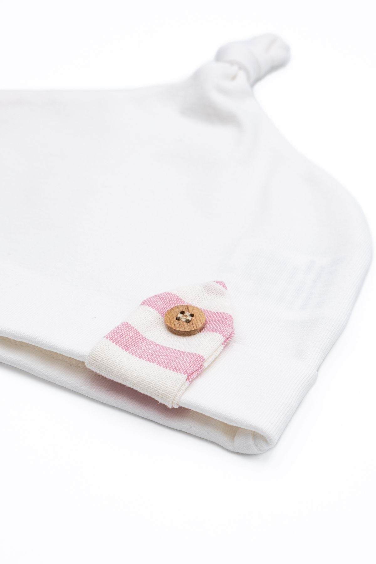 Cuffia Bottoncino Neonata PANNA EL5173 -  NANU' BABY