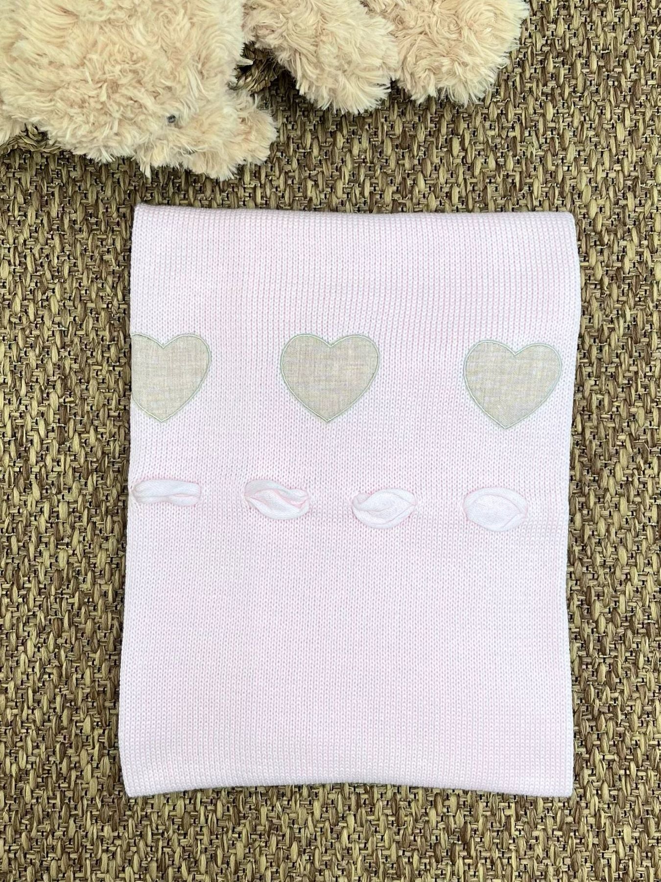 Coperta Cuoricini Neonata ROSA 3146/189 -  NANU' BABY