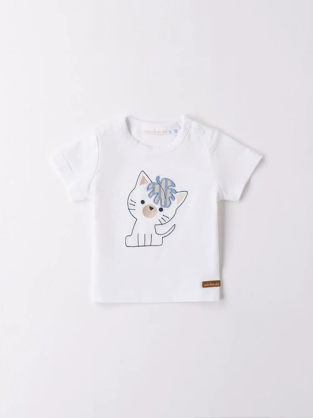 T-shirt Bimbo Bianco 3B609/0113 by MINIBANDA