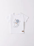 T-shirt Bimbo Bianco 3B609/0113 by MINIBANDA