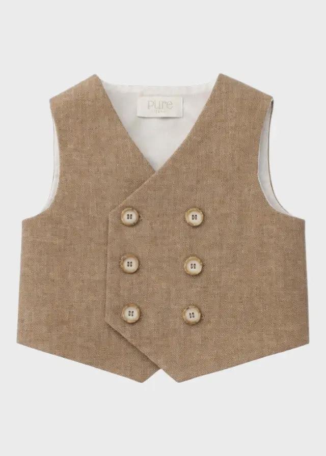 Gilet Bimbo Ecru PC05402 by PURE
