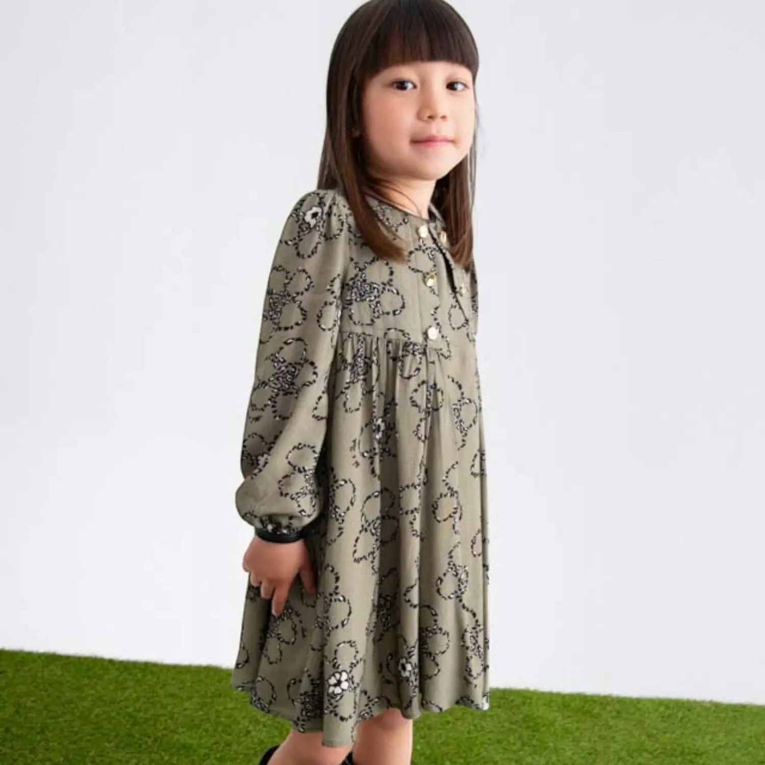 Abito Bimba Verde 5536/6 by ABEL & LULA