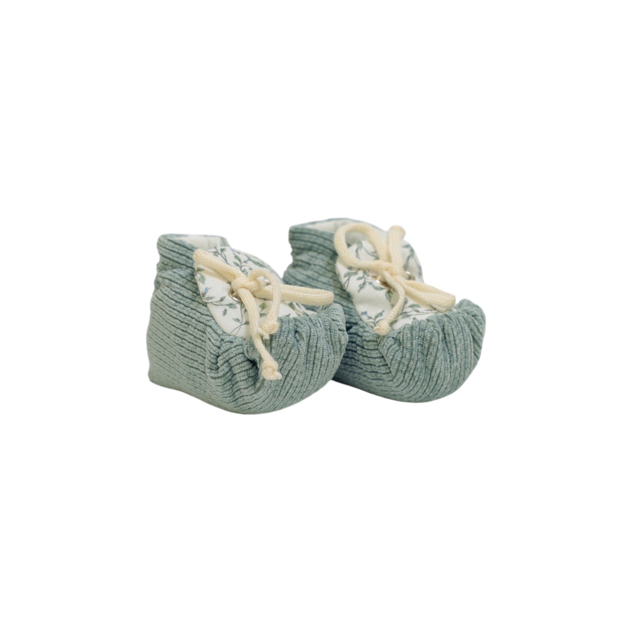 Babbucce Neonata Ciniglia Verde SARTORIA DEI PICCOLI (cod. LSC1102)