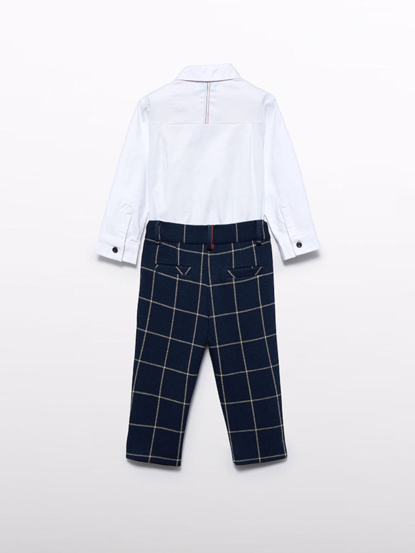 Compl. pantalone quadro punto Bimbo BLU 5704/B -  NANU' BABY