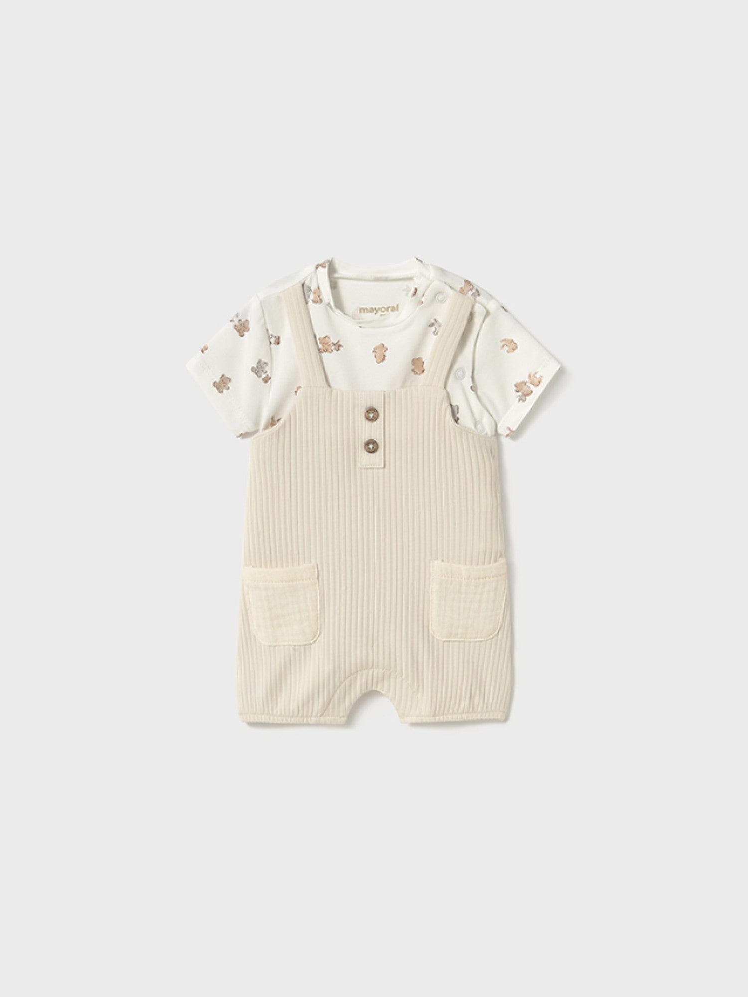 Pagliaccetto salopette Bimbo BEIGE 1616 /BE -  NANU' BABY