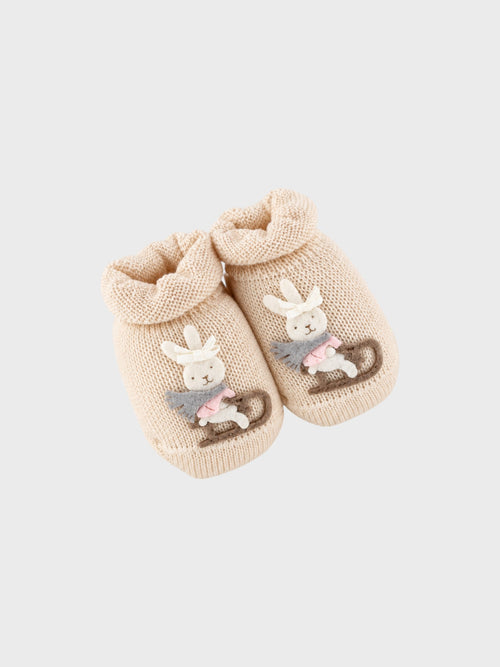 Zapatitos de bebé recién nacido color leche 30569/X1