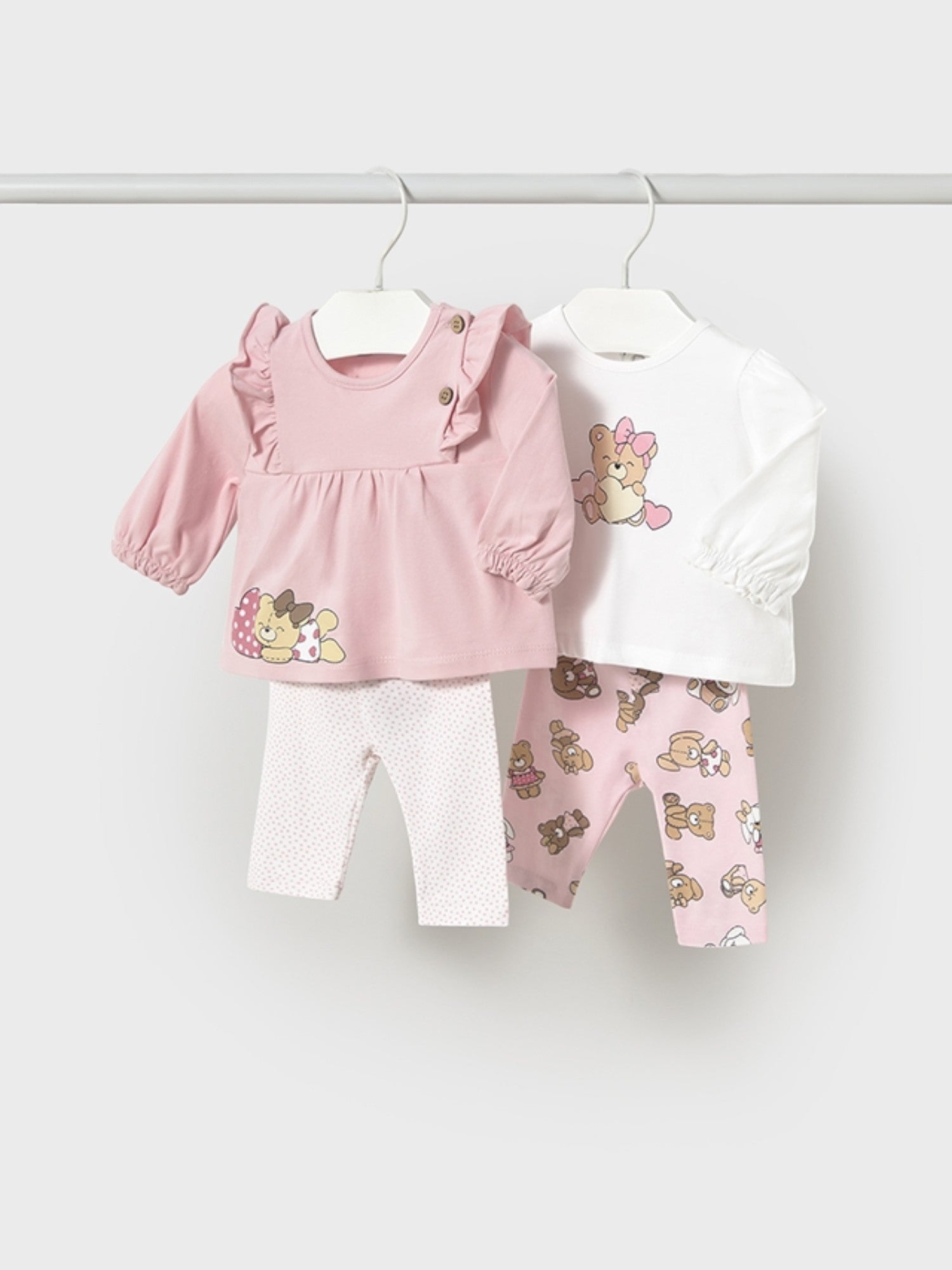 Completo leggings 4 pezzi Bimba ROSA 1760 /R -  NANU' BABY