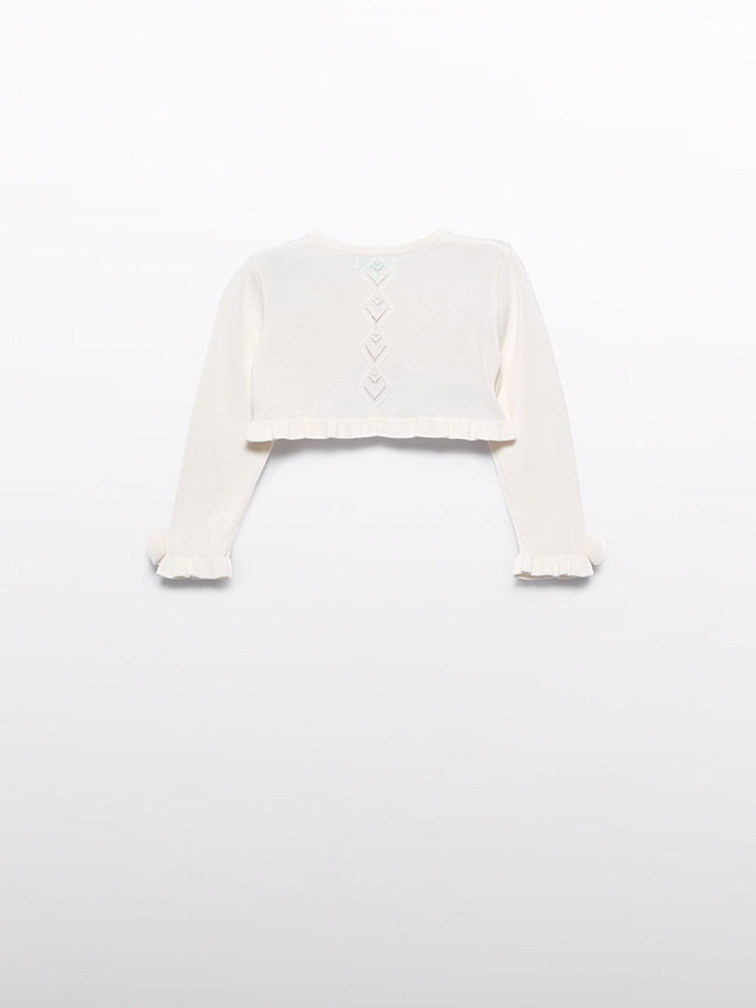 Cardigan tricot traforato Bimba ECRU 5381 /12 -  NANU' BABY
