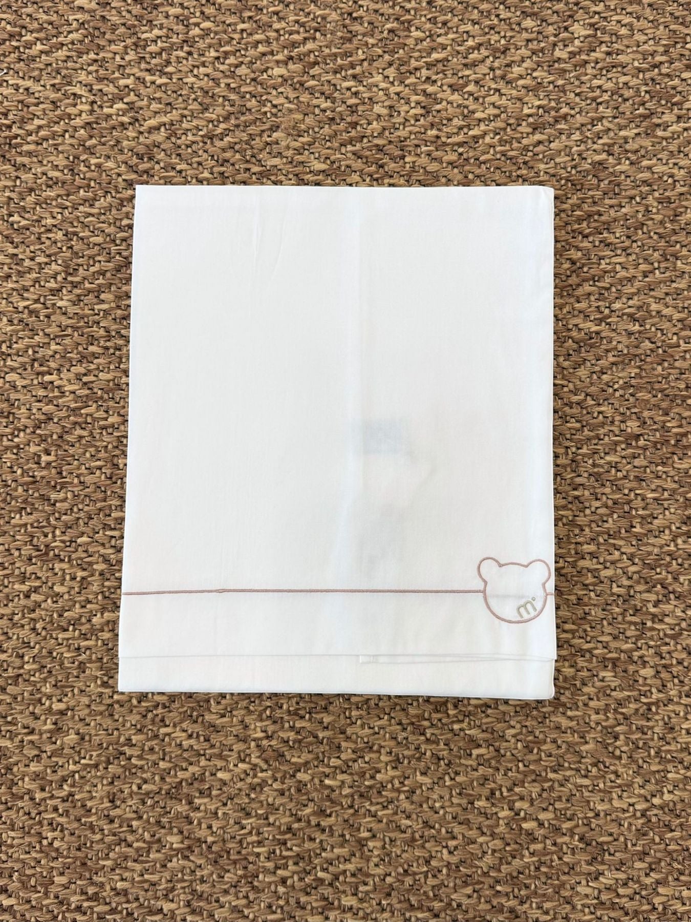 Lenzuolino Orsetto Neonata BIANCO IG54LE -  NANU' BABY