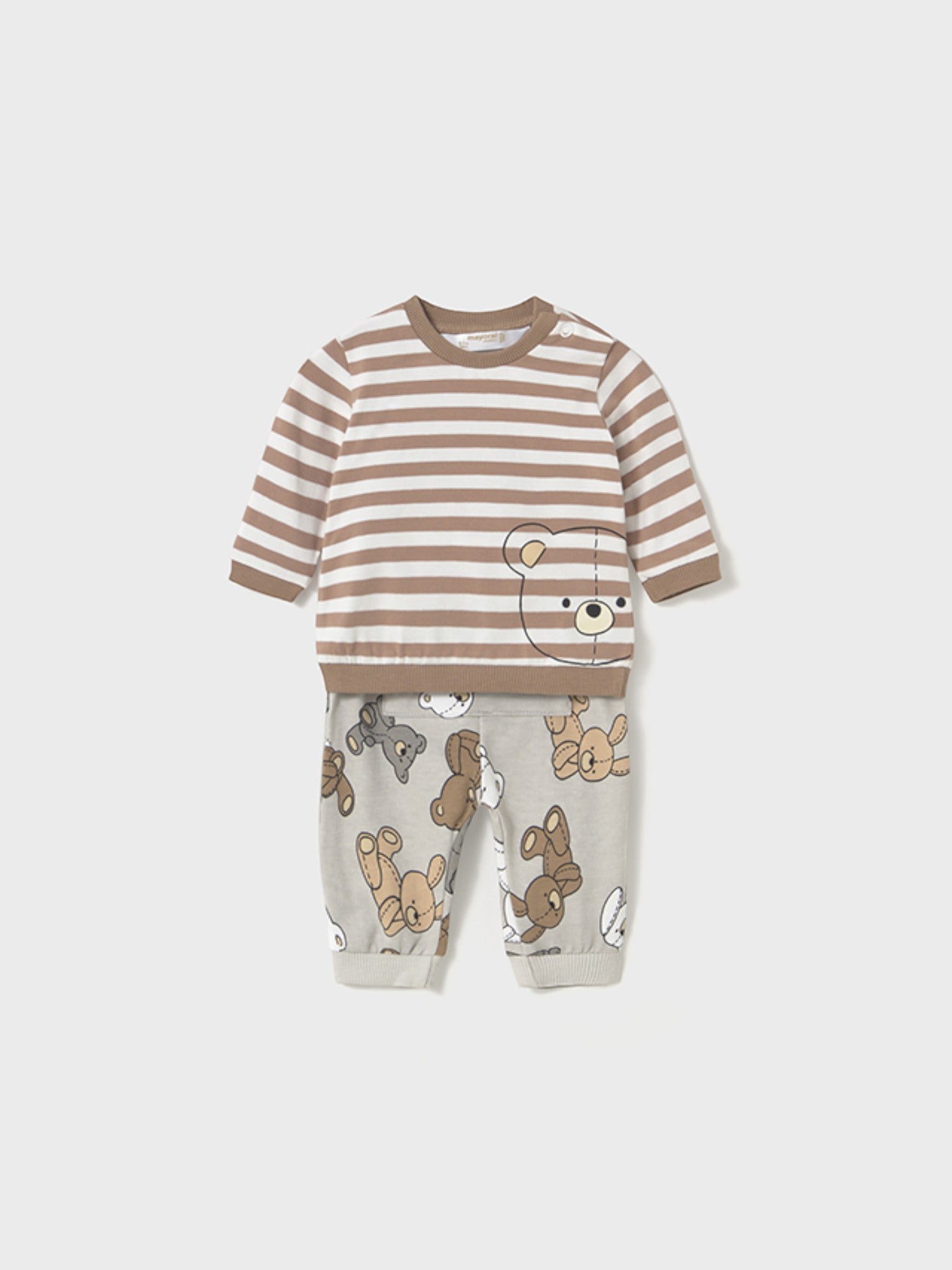 Completo  4 pezzi lungo Bimbo MARRONE 1612 /M -  NANU' BABY