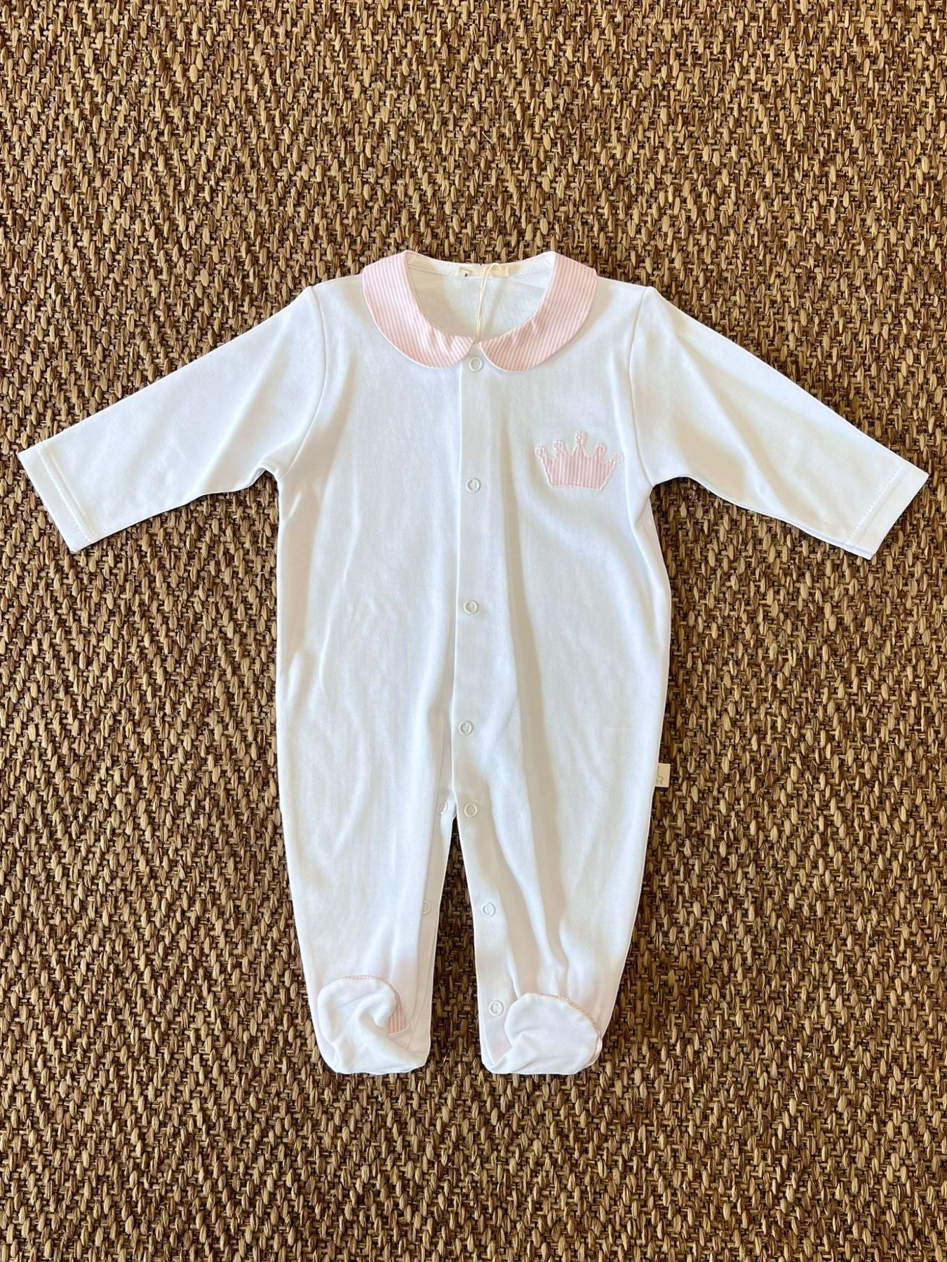 Tutina Corona rosa Neonata Rosa CROWNLCM53R -  NANU' BABY