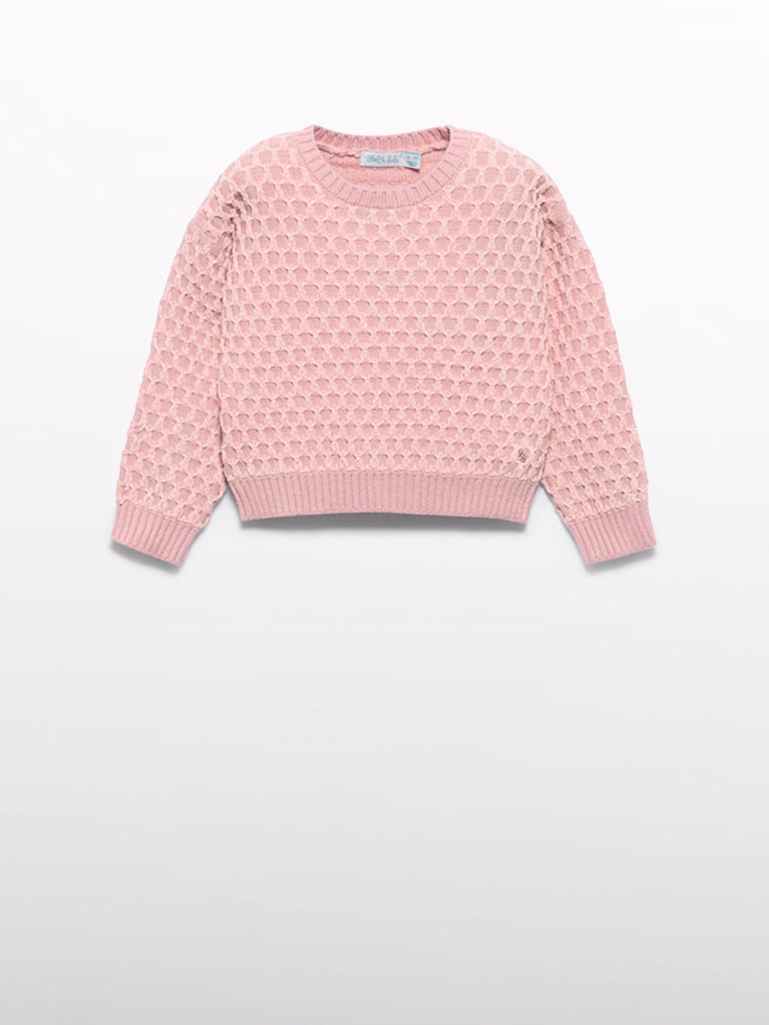 Maglione jacquard ciniglia Bimba Rosa 5828/8 -  NANU' BABY
