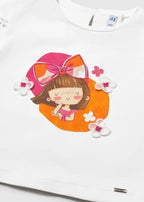 T-shirt Bimba Bianco 1079/90 by MAYORAL