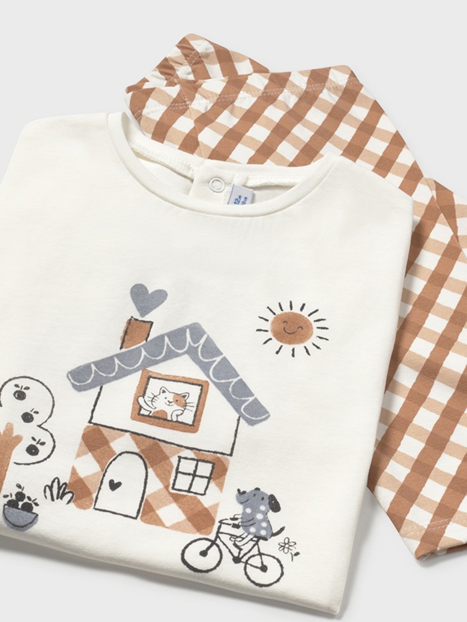 Comp.leggings stampato Bimba MARRONE 1739/39 -  NANU' BABY