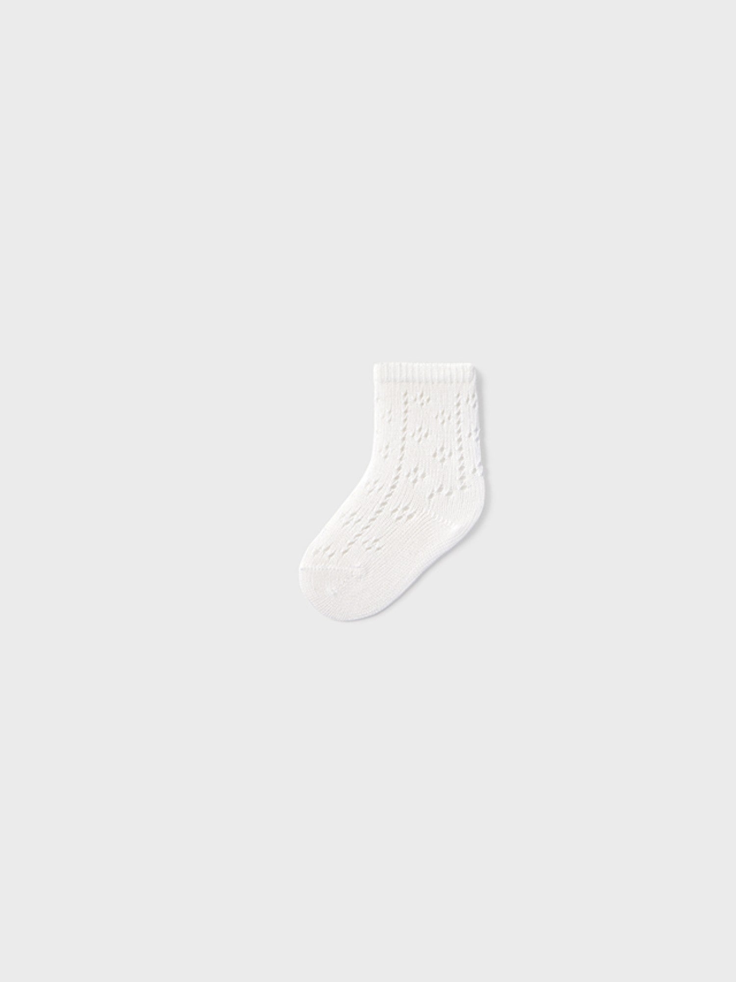 Calzino alto traforato  BIANCO 9864 /B -  NANU' BABY