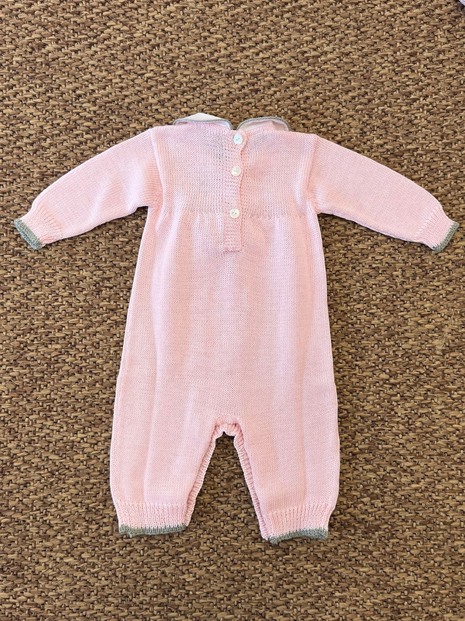 Tutina  Fiocco in rilievo Neonata ROSA BRINDISI 1792 -  NANU' BABY