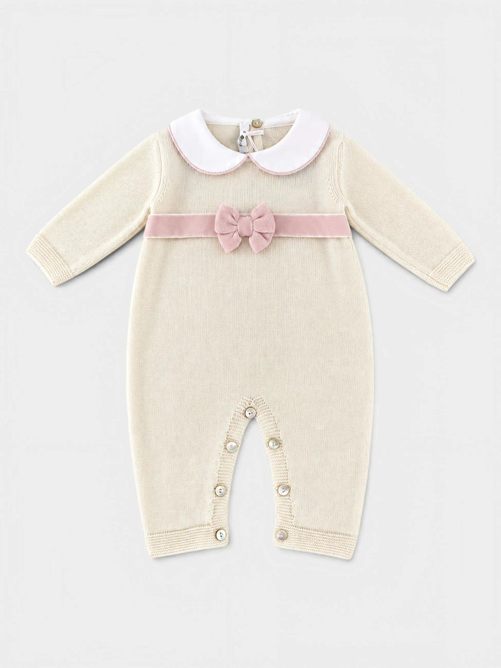 Tutina Neonata Panna DOPPIO FIOCCO 347 by BABY LORD