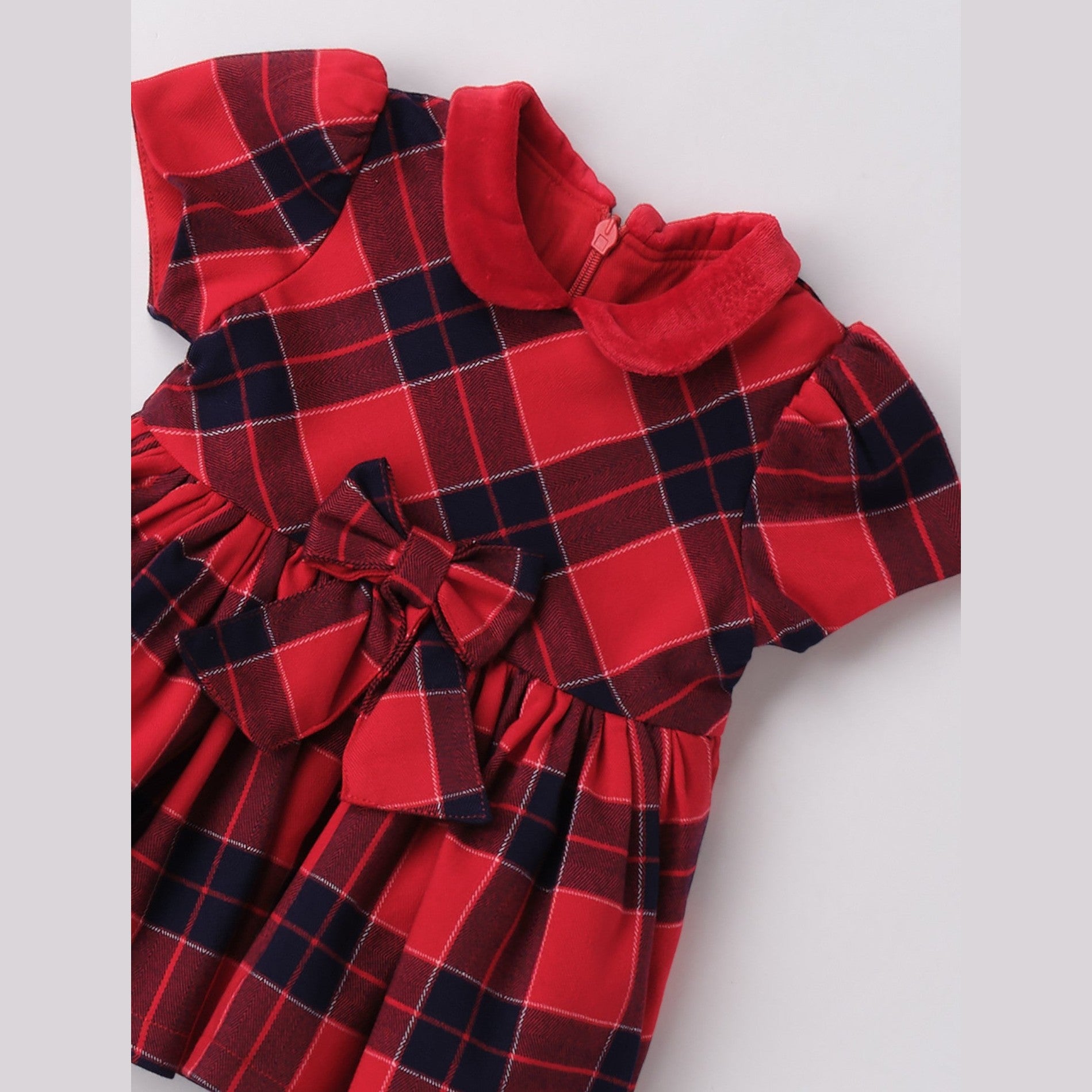 Abito Tessuto Navetta Con Manica Bimba Rosso 3F725/2253 -  NANU' BABY