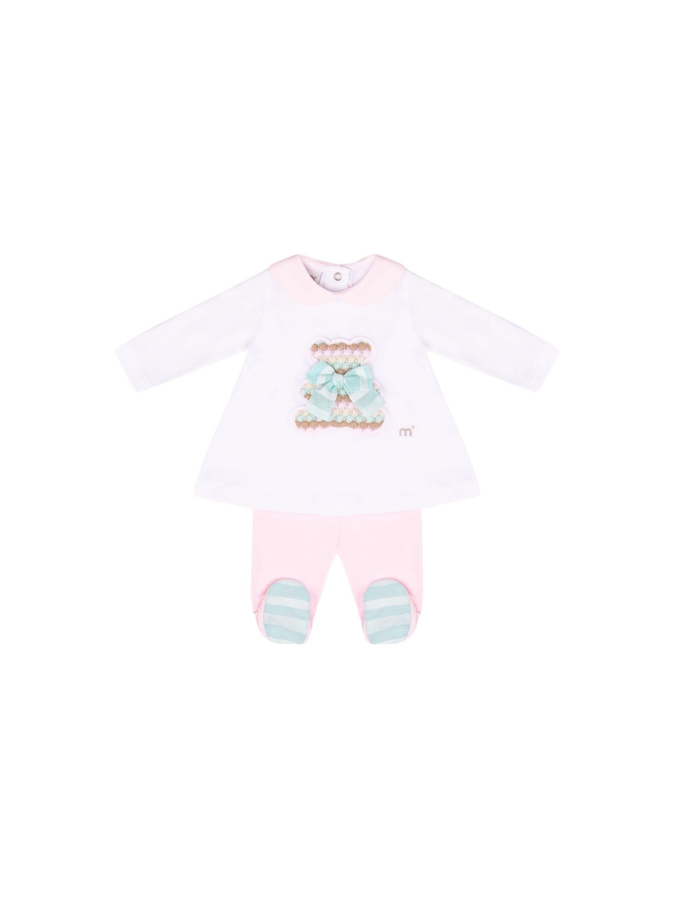 Completo Orsetto effetto Bolle Neonata ROSA EP6517 -  NANU' BABY