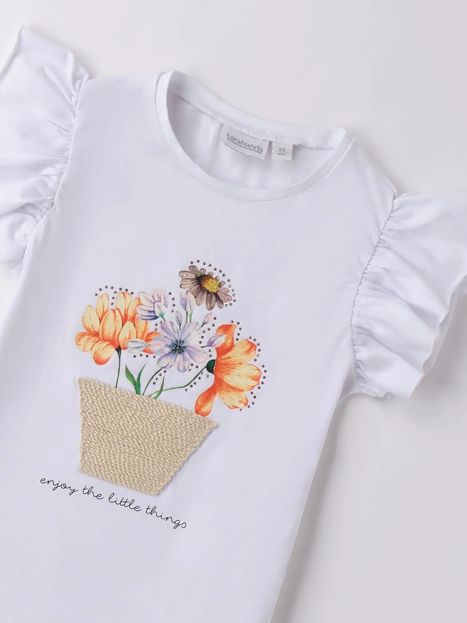 T-shirt Bimba Bianco 0B318/0113 by SARABANDA
