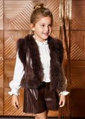 Gilet Bimba Marrone 5808/6 by ABEL & LULA