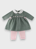 Completo nascita Neonata Verde FIORI DI LOTO 432/6231 by BABY LORD