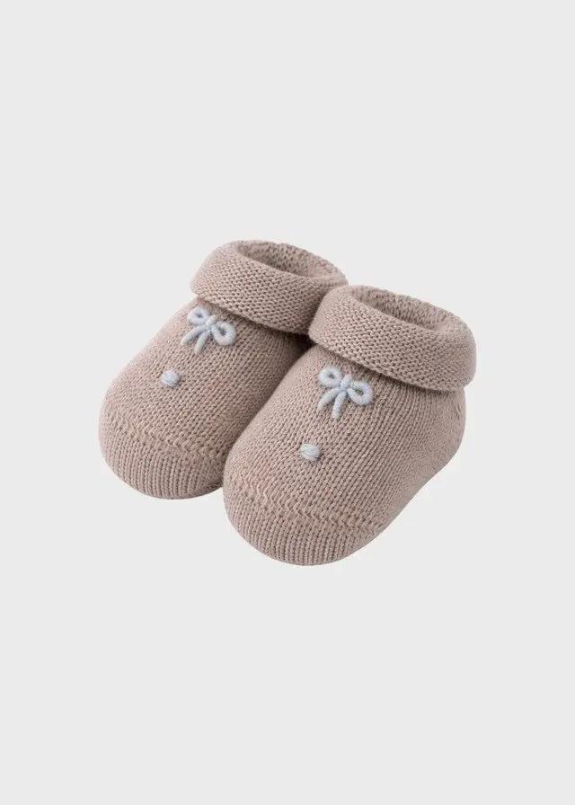 Babbucce Neonato Avorio NODINI 754/S by BABY LORD