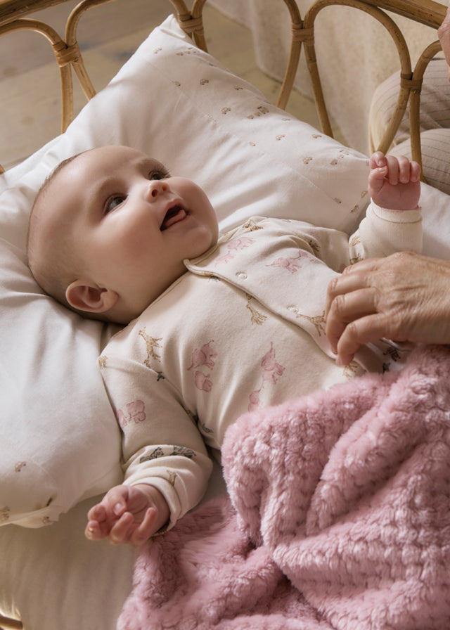 Ensemble 2 Pyjamas Bébé Fille Manches Longues Crème Rose 2703/92