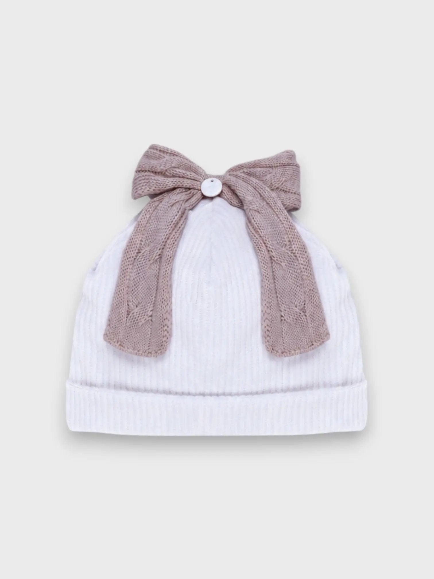 Cappello a coste Neonato Vaniglia IS6773 by MARLU'
