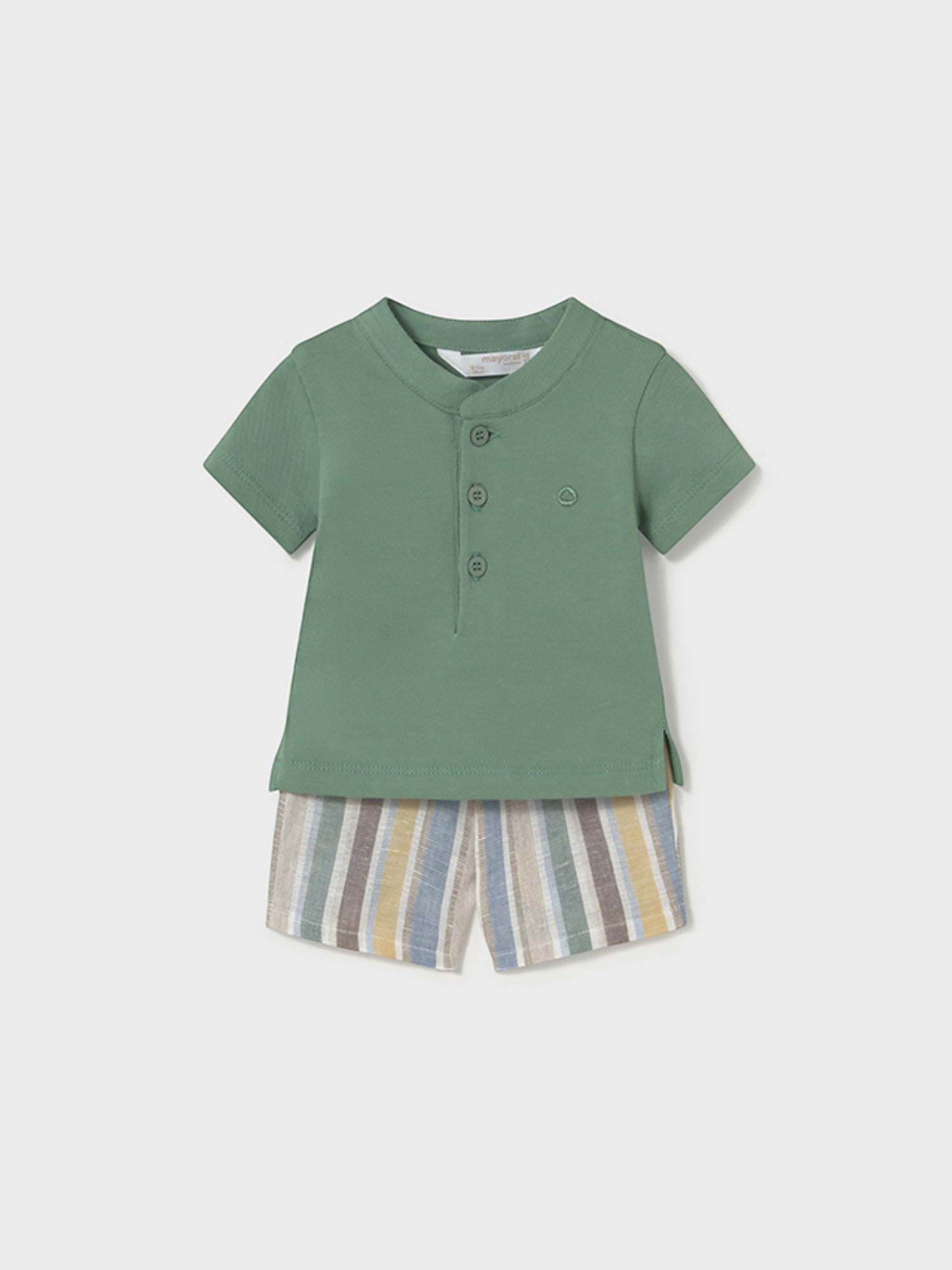 Completo pantalone  corto e polo Bimbo VERDE 1217 /V -  NANU' BABY